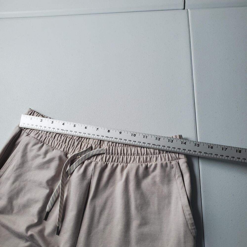 Vuori Halo Essential Wide Leg Pants Women Medium Ecru Beige Elastic Waist Lounge - Picture 8 of 10